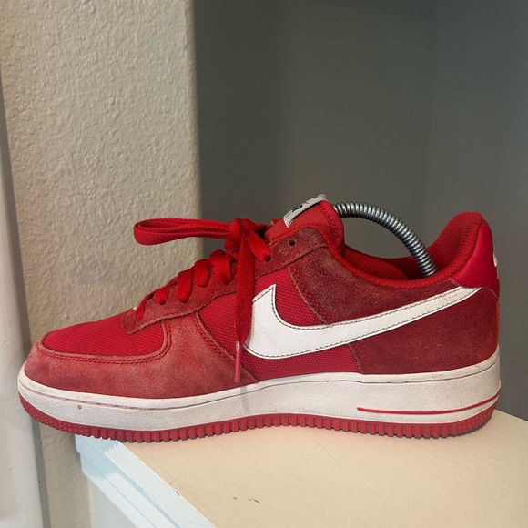 Nike Air Force 1 Game Red/White Men's - Size 8- 820266-601 - Picture 3 of 11